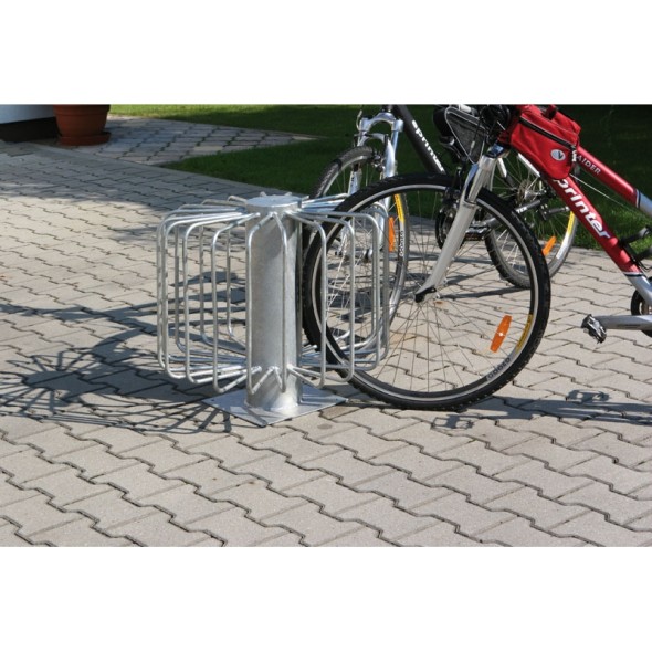 Vonkajší stojan na kolesá na zem 360 °, pre 10-18 kolies