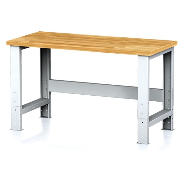 Výškovo nastaviteľný dielenský stôl MECHANIC I, nastaviteľné nohy, 1500 x 700 x 700-1055 mm
