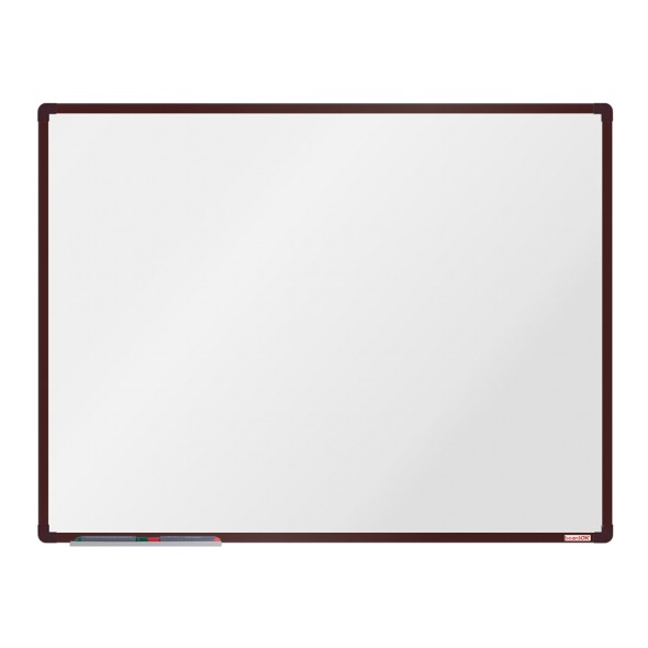 Whiteboard, Magnettafel boardOK, 1200 x 900 mm, brauner Rahmen