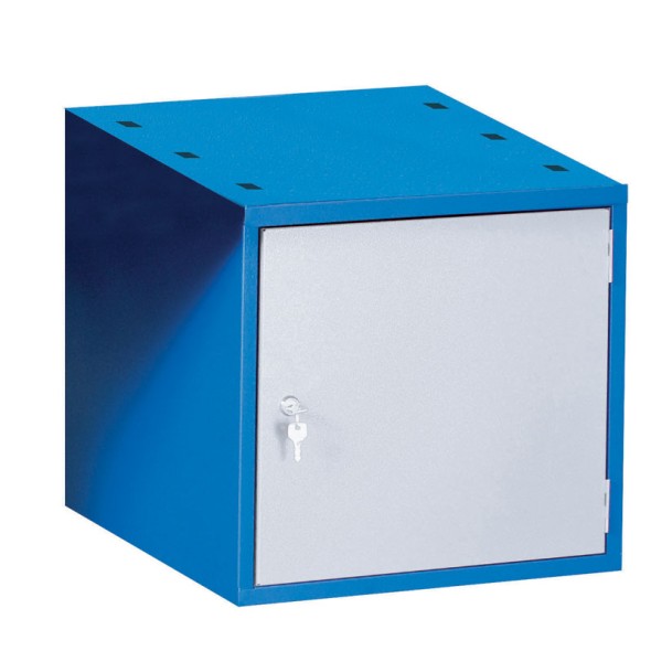 Závesná dielenská skrinka na náradie k pracovným stolom GÜDE, zámok, 470 x 592 x 510 mm, modrá