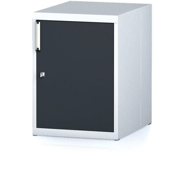 Závěsná dílenská skříňka na nářadí k pracovním stolům MECHANIC, 480 x 600 x 662 mm, antracitové dveře