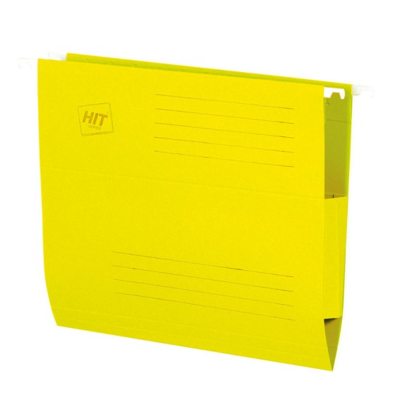 Závěsné desky s bočnicemi, žluté, 50 ks