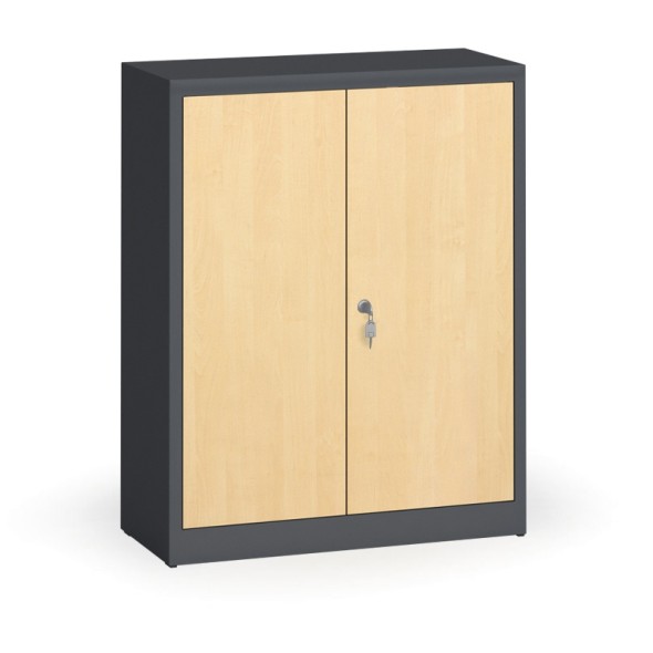 Zvárané skrine s lamino dverami, 1150 x 920 x 400 mm, RAL 7016/breza