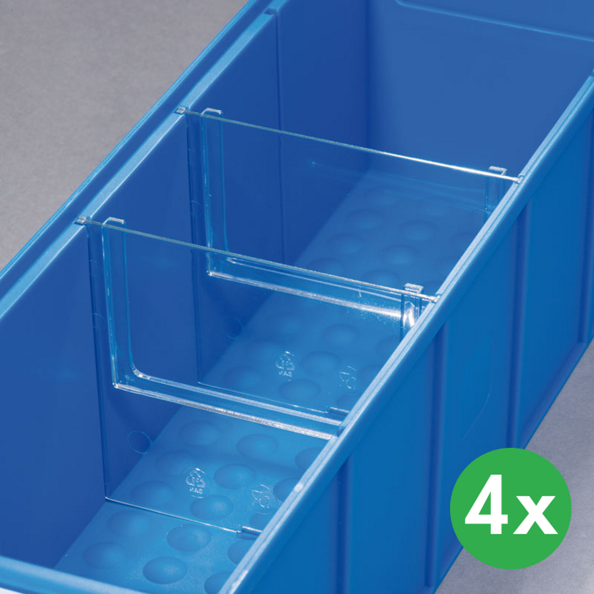 Děliče pro plastové boxy ShelfBox, 85 mm, 4 ks