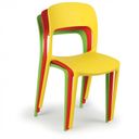 Designerskie plastikowe krzesło kuchenne REFRESCO, białe