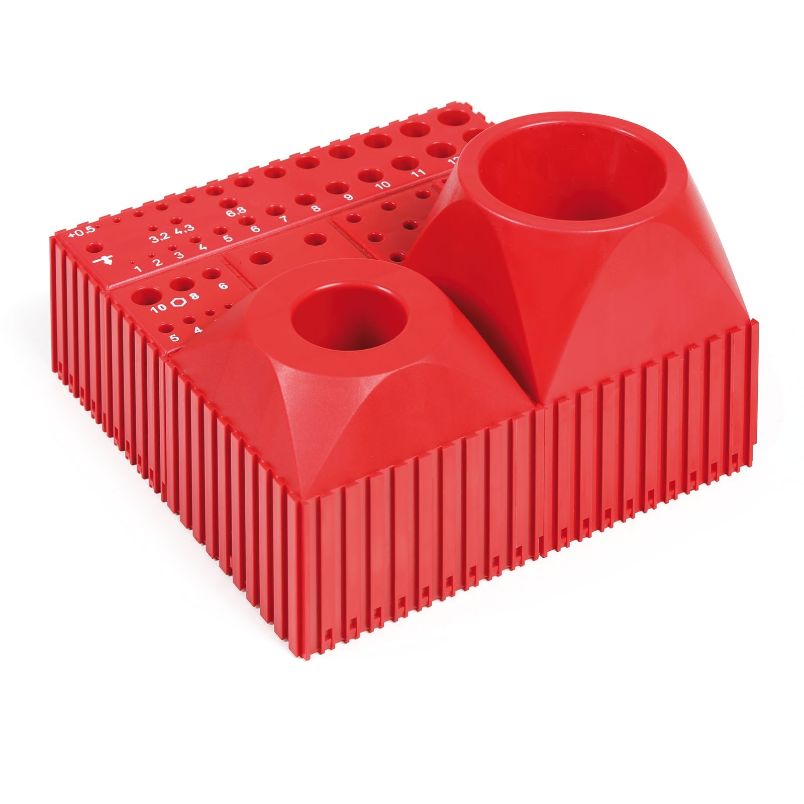 Plastov box na n radie s valcovou stopkou d10 modul 5x5 4 dutiny