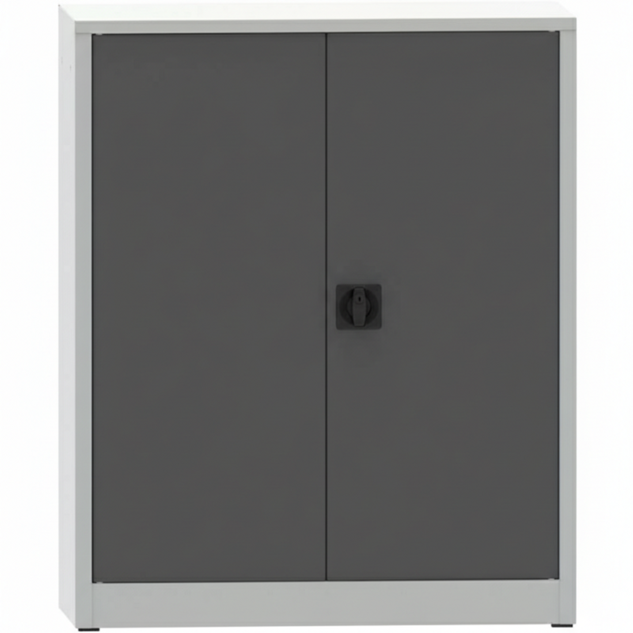 Dielenská policová skriňa na náradie KOVONA JUMBO, 2 police, zváraná, 1150 x 950 x 500 mm, sivá / tmavo sivá