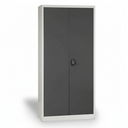 Dielenská policová skriňa na náradie KOVONA JUMBO, 4 police, demontovaná, 950 x 600 x 1950 mm, sivá / tmavo sivá