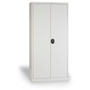 Dielenská policová skriňa na náradie KOVONA JUMBO, 4 police, zmontovaná, 950 x 800 x 1950 mm, sivá / sivá
