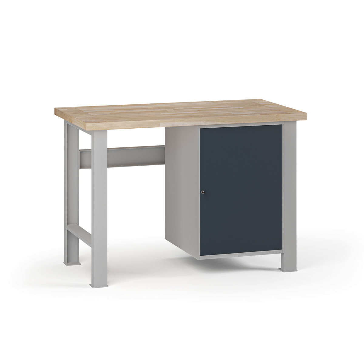 Fotografia produktu: Dielenský pracovný stôl G7, buková škárovka, 1200 x 685 x 840 mm, 1x skrinka, grafit