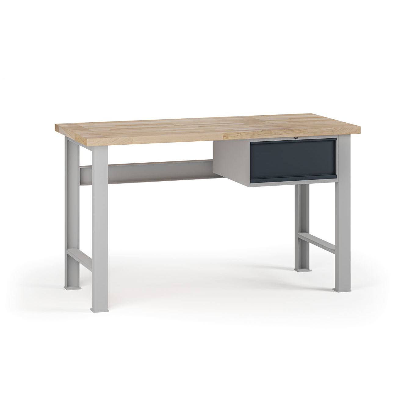 Fotografia produktu: Dielenský pracovný stôl G7, buková škárovka, 1500 x 685 x 840 mm, 1x kontajner, 1 zásuvka, grafit