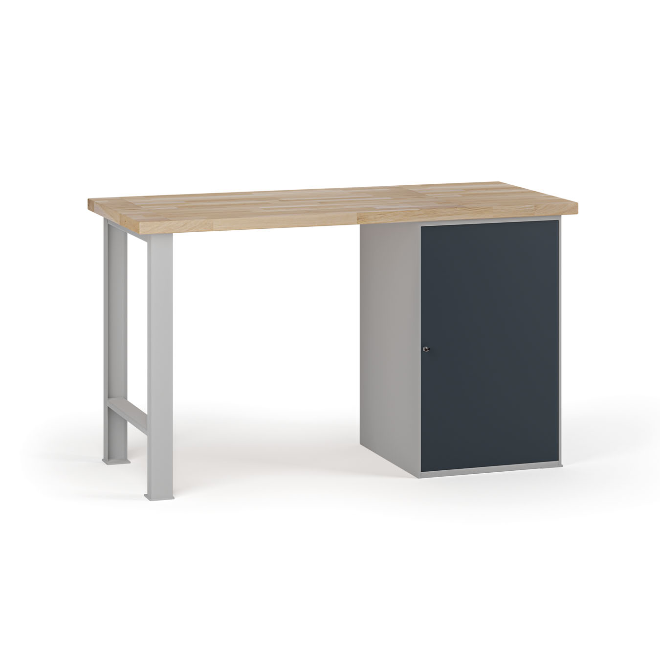 Fotografia produktu: Dielenský pracovný stôl G7, buková škárovka, 1500 x 685 x 840 mm, 1x skrinka, grafit