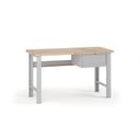 Dielenský pracovný stôl G7, buková škárovka, 1500 x 800 x 840 mm, 1x kontajner, 1 zásuvka, sivá