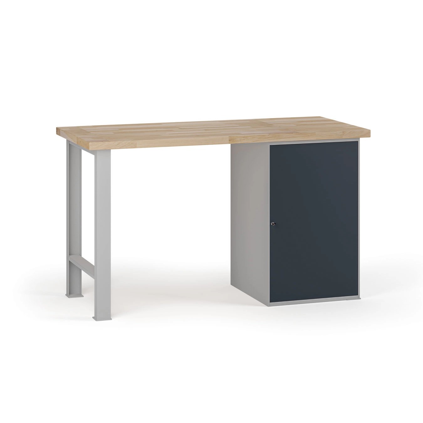 Fotografia produktu: Dielenský pracovný stôl G7, buková škárovka, 1500 x 800 x 840 mm, 1x skrinka, grafit