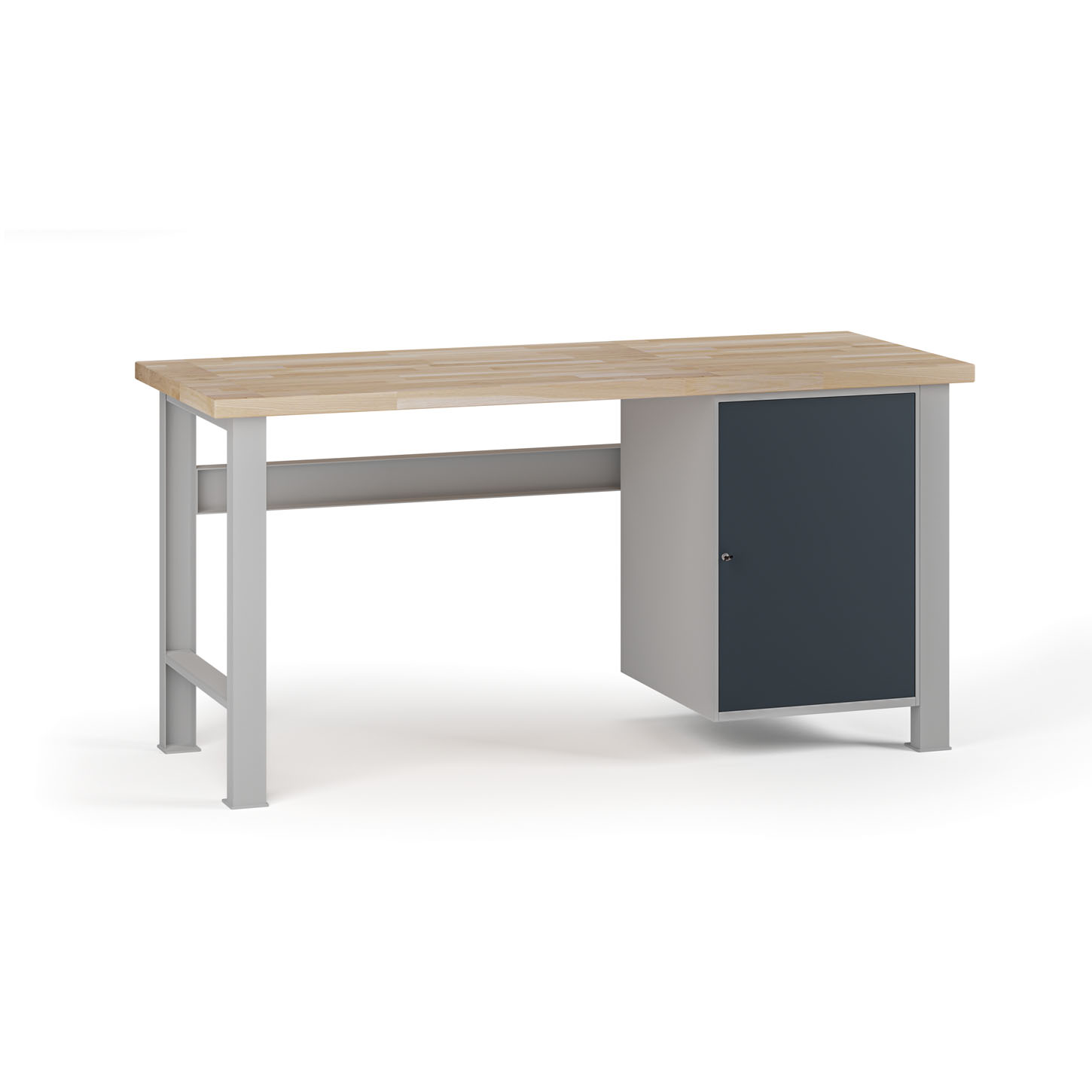 Fotografia produktu: Dielenský pracovný stôl G7, buková škárovka, 1700 x 685 x 840 mm, 1x skrinka, grafit