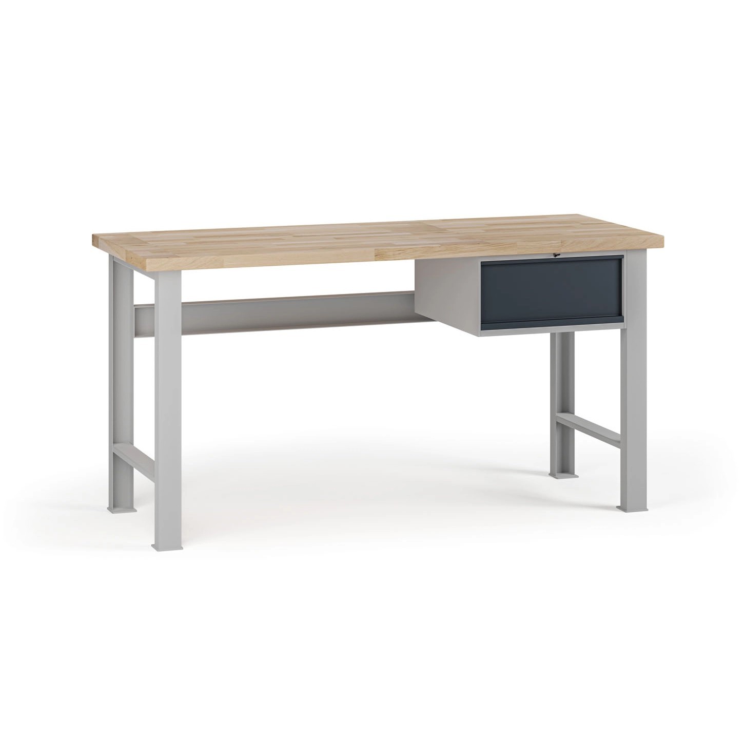 Fotografia produktu: Dielenský pracovný stôl G7, buková škárovka, 1700 x 800 x 840 mm, 1x kontajner, 1 zásuvka, grafit