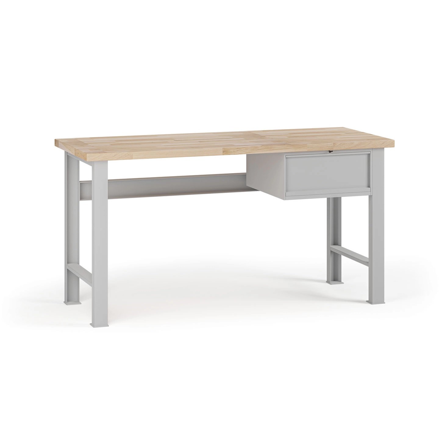 Fotografia produktu: Dielenský pracovný stôl G7, buková škárovka, 1700 x 800 x 840 mm, 1x kontajner, 1 zásuvka, sivá