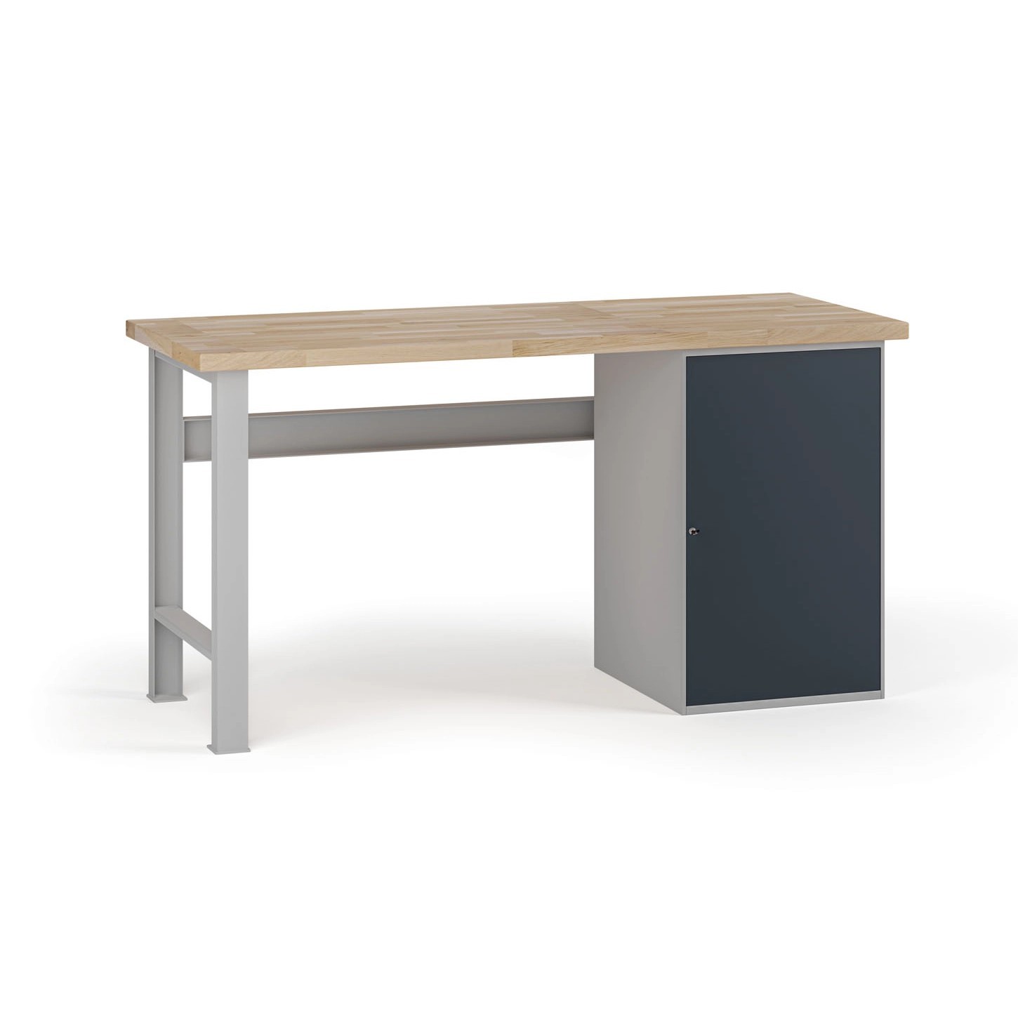 Fotografia produktu: Dielenský pracovný stôl G7, buková škárovka, 1700 x 800 x 840 mm, 1x skrinka, grafit