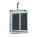 Dílenská skříň s dřezem G2, grafit