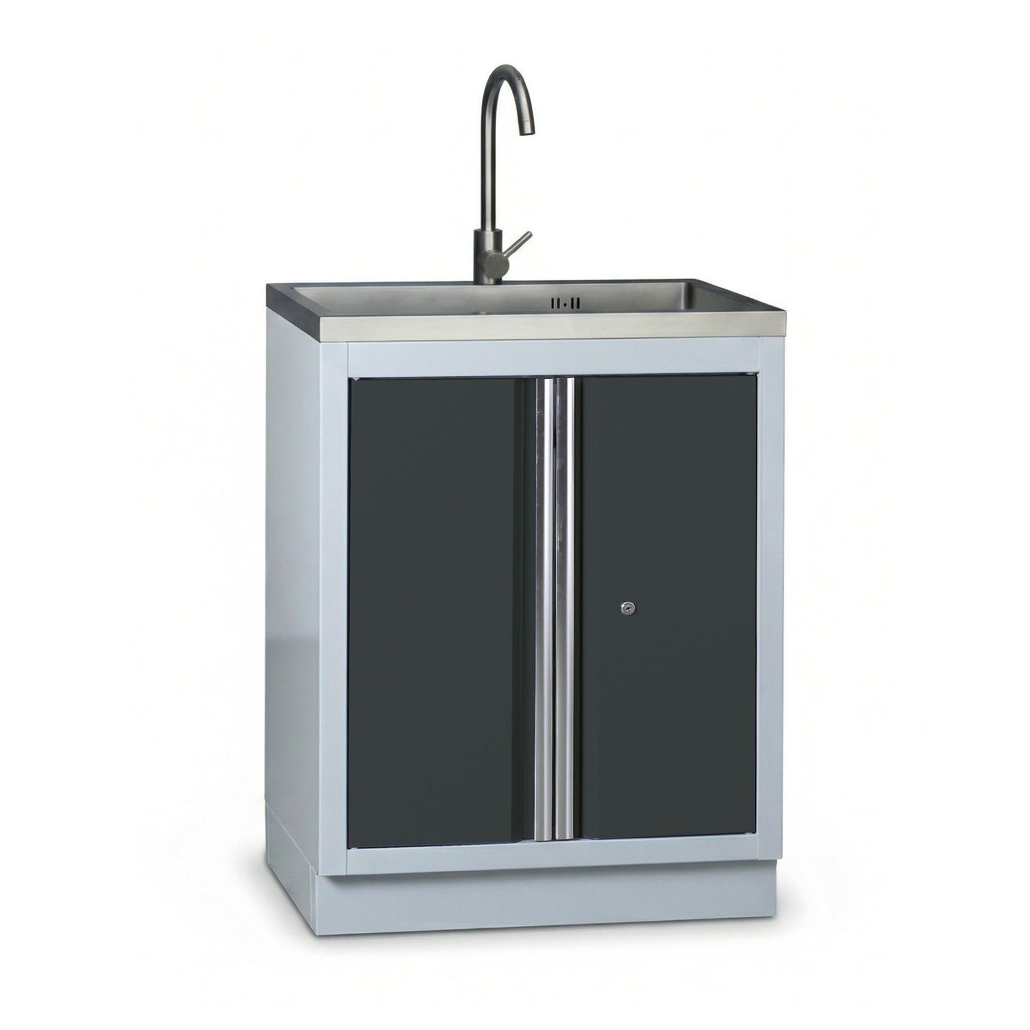 Dílenská skříň s dřezem G2, grafit