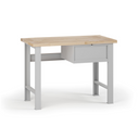 Dílenský pracovní stůl G7, buková spárovka, 1200 x 685 x 840 mm, 1x kontejner, 1 zásuvka, šedá