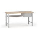 Dílenský pracovní stůl G7, buková spárovka, 1700 x 685 x 840 mm, 1x kontejner, 1 zásuvka, šedá