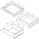 Dílenský pracovní stůl GD, 5 zásuvek, smrk + buková překližka, 5 zásuvek, 1 skříňka, 1190 x 600 x 850 mm, modrá / šedá
