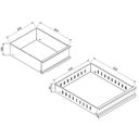 Dílenský pracovní stůl GÜDE Basic, smrk + buková překližka, 3 zásuvky, 1 skříňka, 1190 x 600 x 850 mm, modrá