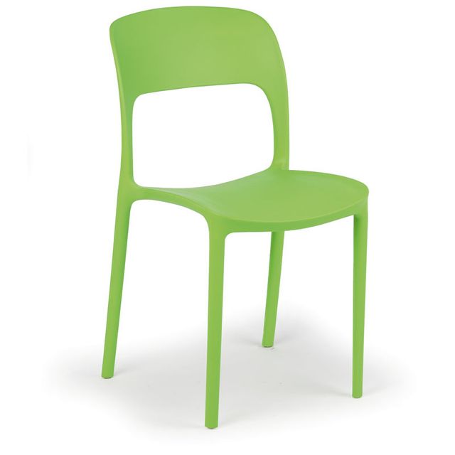 Dizajnová plastová jedálenská stolička REFRESCO