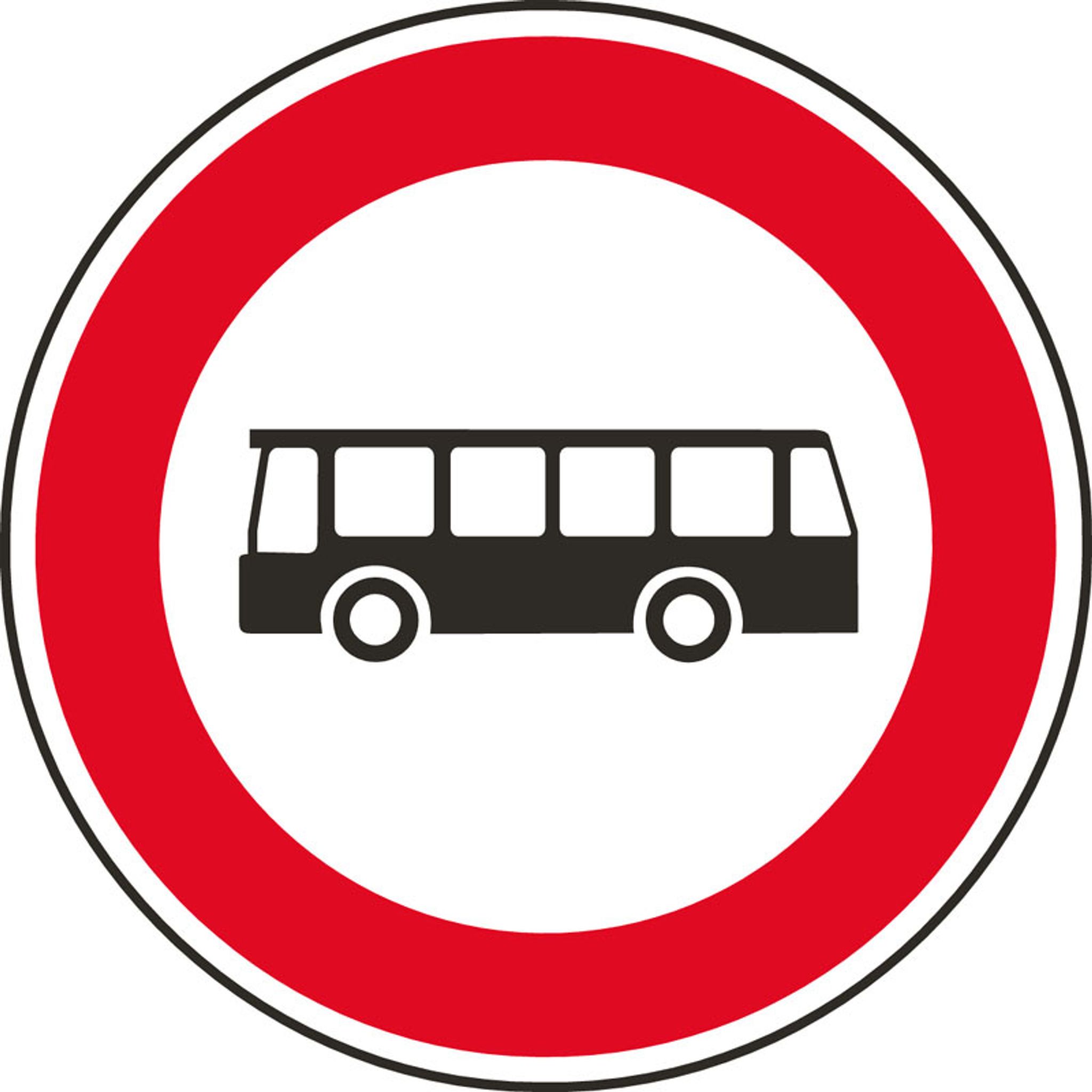 Dopravná značka – Zákaz vjazdu autobusov
