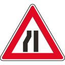 Dopravná značka – Zúžená vozovka zľava