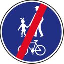 Dopravní značka – Konec stezky pro chodce a cyklisty