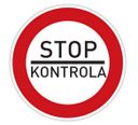 Dopravní značka - Povinnost zastavit vozidlo (STOP - kontrola)