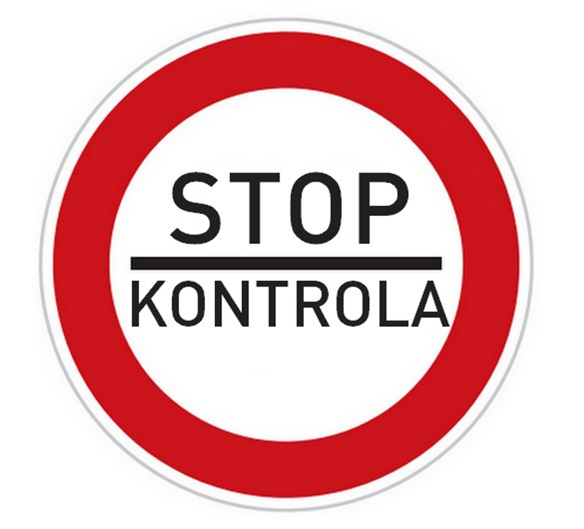 Dopravní značka - Povinnost zastavit vozidlo (STOP - kontrola)