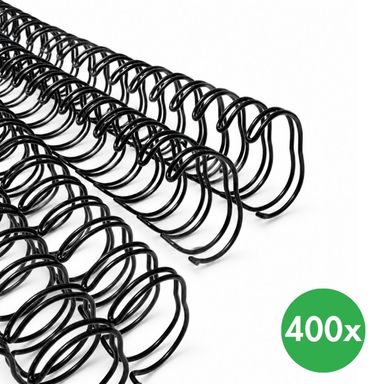 Drahtbinderücken 5/16", 3:1, schwarz, Packung 400 Stück