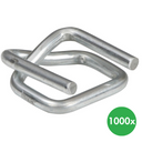 Drahtstahlklemme für PP/PES-Bänder, metallbeschichtet, 19 mm, 1000 Stk.