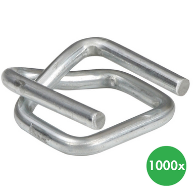 Drahtstahlklemme metallbeschichtet, 16 mm, 1000 Stk.