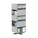 Drehbares Regal, 680×680×1932 mm, 10 Fächer, grau