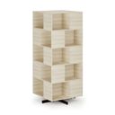 Drehbares Regal, 800×800×1932 mm, 4x 5 Fächer, Eiche natur