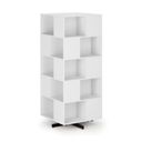 Drehbares Regal, 800×800×1932 mm, 4x 5 Fächer, weiß