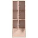 Dřevěná šatní skříňka S5 s odkládacími boxy, 6 boxů, 1700 x 600 x 420 mm, cylindrický zámek, třešeň