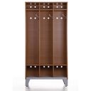 Drevená šatníková skrinka S4 na nohách, 3 dvere, 1750 x 900 x 400 mm, demont, otočný zámok, orech