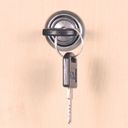 Drevená šatníková skrinka S5, 3 oddiely, 1900 x 900 x 420 mm, cylindrický zámok, sivá/grafit