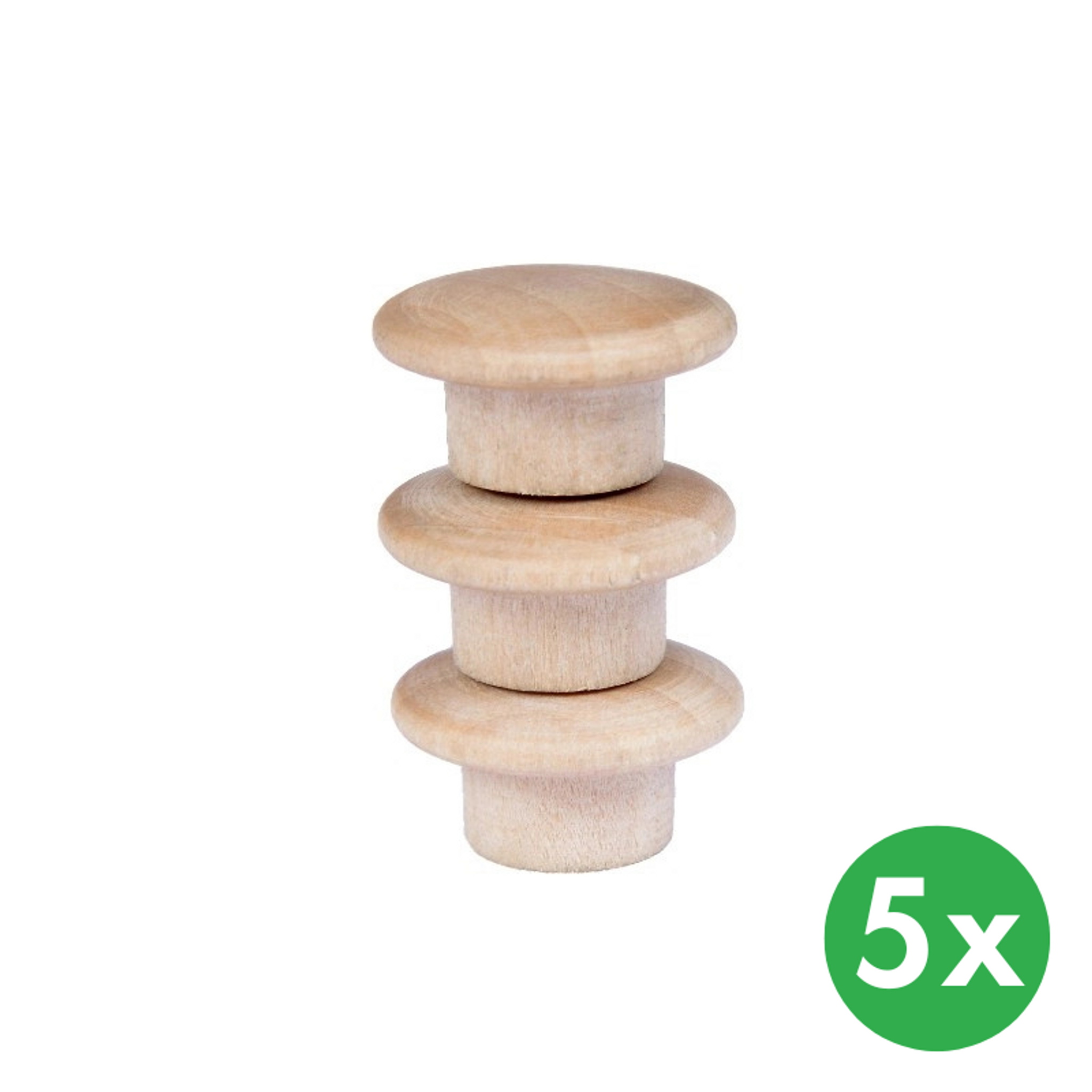 Dřevěné magnety pro skleněné i bílé magnetické tabule, sada 5 ks