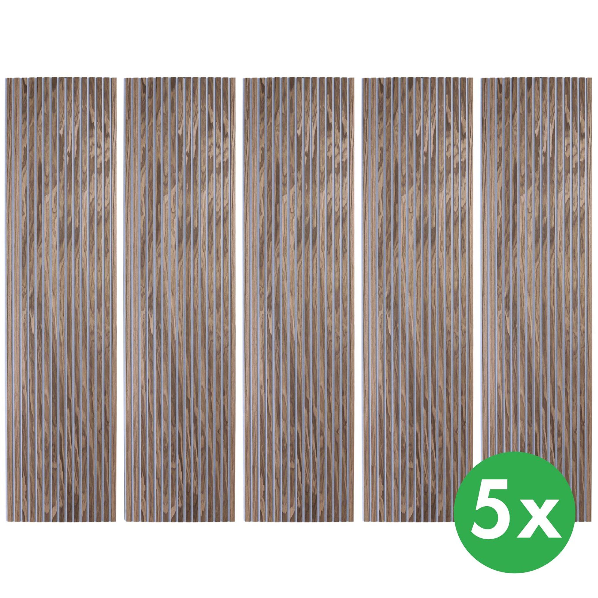 Dřevěný akustický panel, 2400 x 600 mm, B2BP005, balení 5 ks, dub mořený