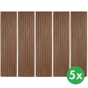 Dřevěný akustický panel, 2400 x 600 mm, B2BP010, balení 5 ks, zlatý teak