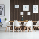 Drevený akustický panel, 2400 x 600 mm, B2BP011, eukalyptus