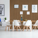 Drevený akustický panel, 2400 x 600 mm, B2BP012, dub koňakový