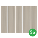 Dřevěný akustický panel, 2400 x 600 mm, černý podklad, balení 5 ks, bříza