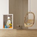 Dřevěný akustický panel, 2400 x 600 mm, černý podklad, bříza